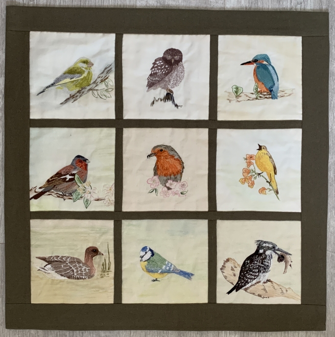 Bird embroideries by Anne